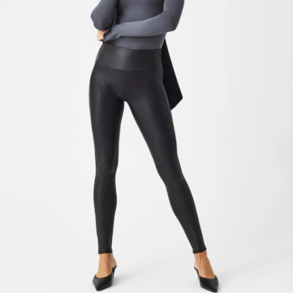EUC Kids Spanx Faux Leather Leggings XL